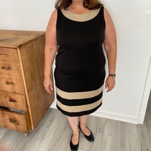 Anne Taylor Black and Tan Work Dress